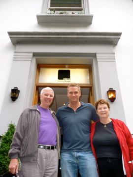 John and his parents outside Abbey Road